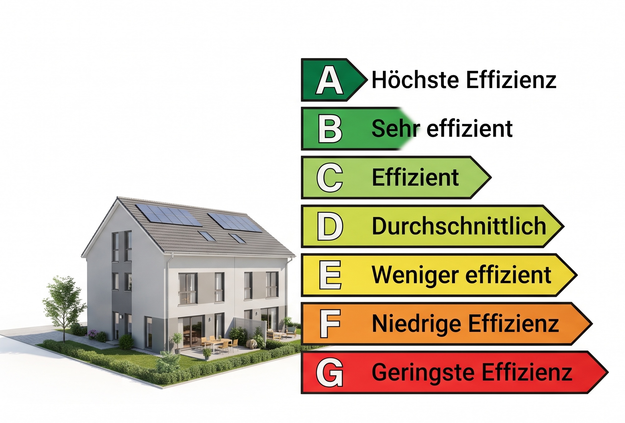 Energieeffizienz Skala Skala A bis G